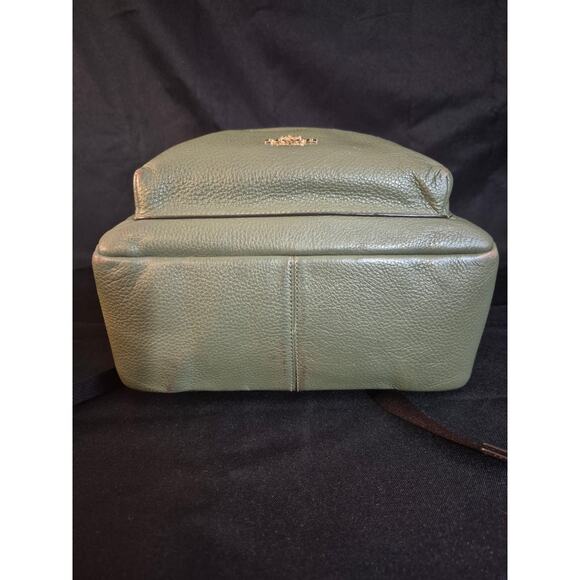 COACH Bag 30550 Backpack Pebbled Leather Medium Women's - Rare Green Authentic - Picture 10 of 16